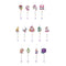 Diamond Drill Rainbow Collection Hang Crystal Prisms Wind Chime (Rose)