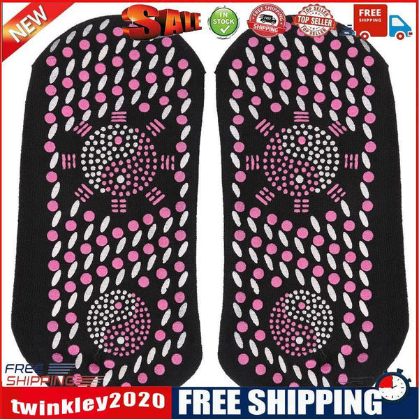 Tourmaline Self Heated Socks Winter Magnetic Therapy Warm Socks (Black)
