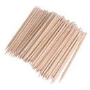 100pcs Nail Art Orange Wood Stick Cuticle Pusher Remover for Manicures