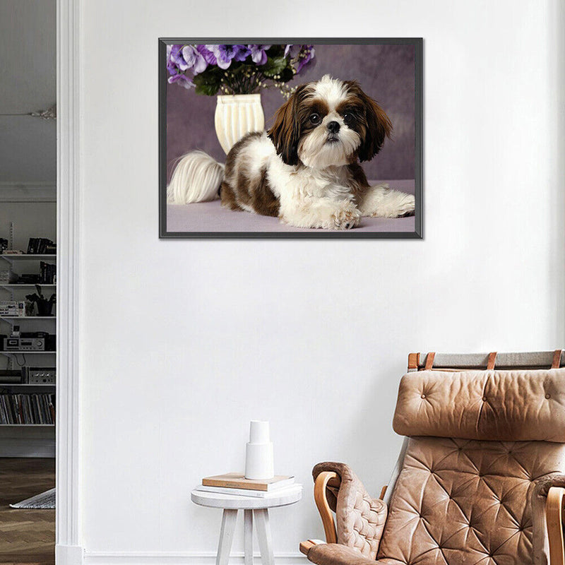 5D DIY Diamond Painting Puppy Full Drill Rhinestone Mosaic Art Picture Craft
