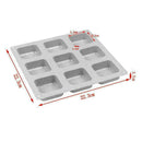 9 Grid DIY Silicone Soap Mold Handmade Soap Making Square N0H8 H7O7 R7M3