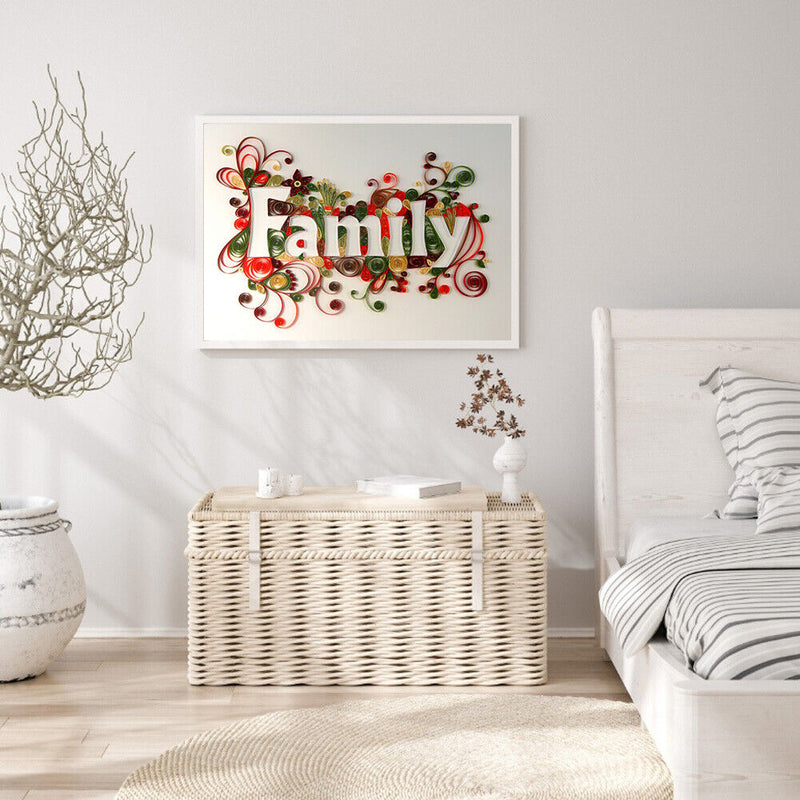 5D DIY Family Full Round Drill Diamond Painting Handicraft Rhinestone Drawing