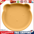 Children Dishes Baby Silicone Sucker Feeding Bowl Kid Dining Plate (Yellow)