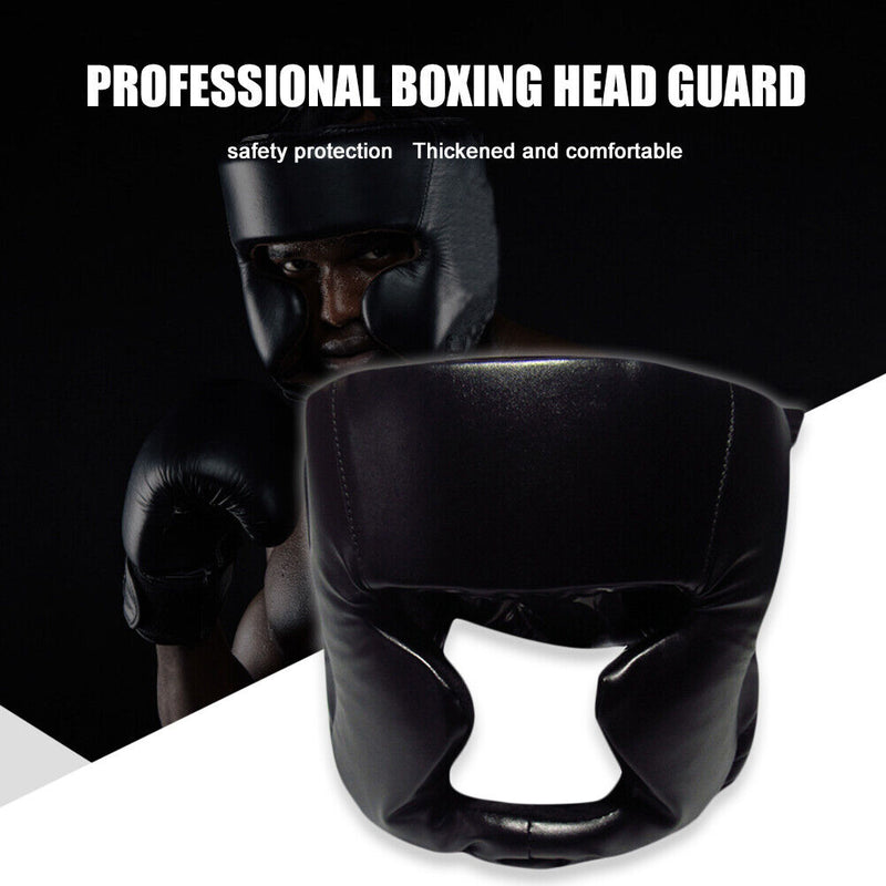 Muay Thai Boxing Helmet Head Protector Karate Kickboxing Protective Headgear