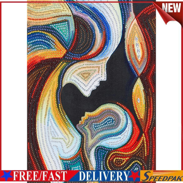 Partial Special Shape Drill Diamond Painting Mom Son Mosaic Rhinestone Draw #F