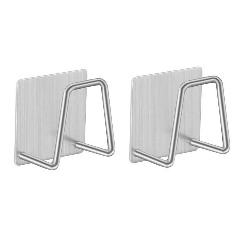 Kitchen Stainless Steel Sink Sponges Holder Self Adhesive Drain Drying Rack