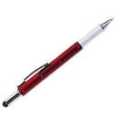 Ballpoint Pen Screwdriver Ruler Spirit Level Multifunction Pen(Red) Newly