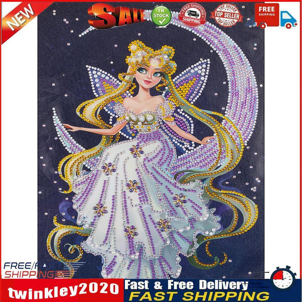 Diamond Painting 5D DIY Moon Fairy Partial Special Drill Rhinestone Kit Newly