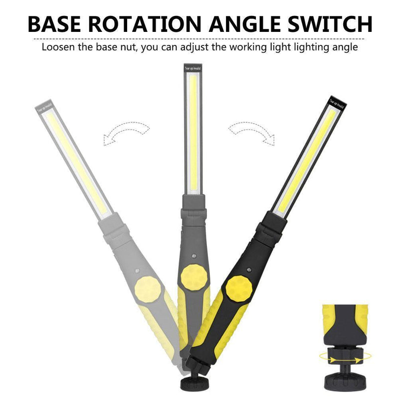 COB LED Torch Waterproof Inspection Light for Car Repair Workshop (Yellow)