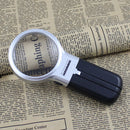 3X Reading Portable Handheld Magnifier Glass with 2 LED Lights Folding Magnifier