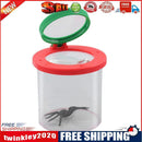 Kids Cylindrical Crawler Spider Insect Box Magnifying Glass Magnifier (Red)