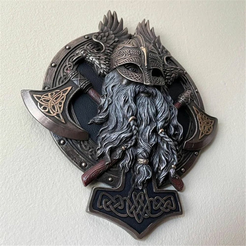 Window Ornaments Spartan Warrior Viking Double A xe Berserker Wall Decoration