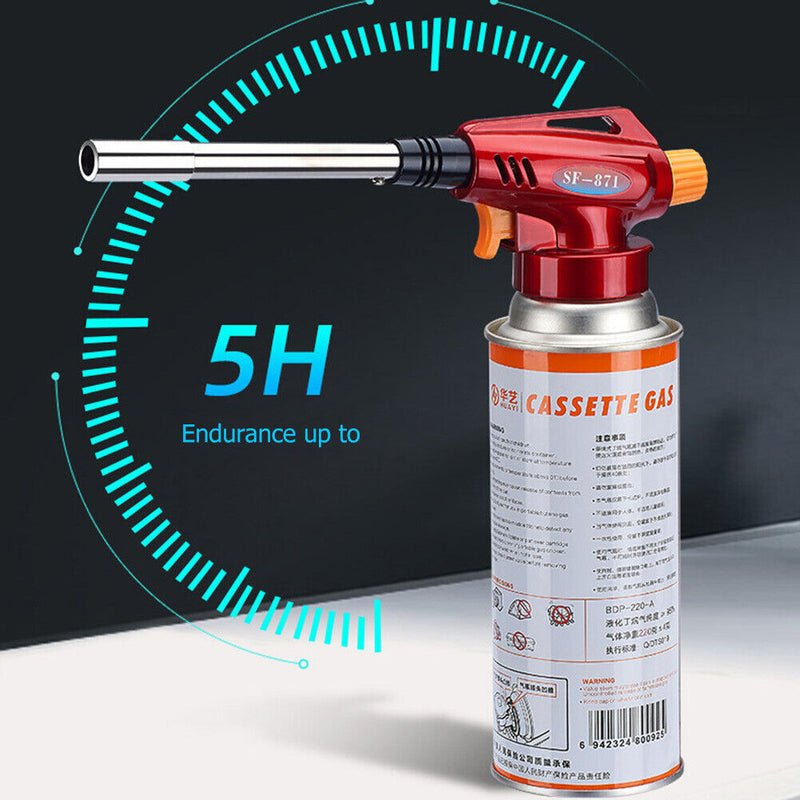 Portable Adjustable Gas Torch Lighter Stainless Heating Blower for BBQ