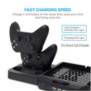 Vertical Stand for Xbox Series with Cooling Fan and Dual Controller Charger Port