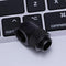 G1/4 Inner Outer Dual Thread 90 Degree Rotary Water Tube Connector(Black)