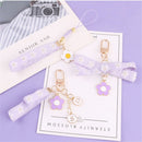 Flower Keyrings Sunflower Keychain Keychain Bag Pendant Ribbon Keychains
