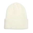 Winter Women Men Knit Ski Beanie Ball Wool Cuff Hat Ski Cap (White)