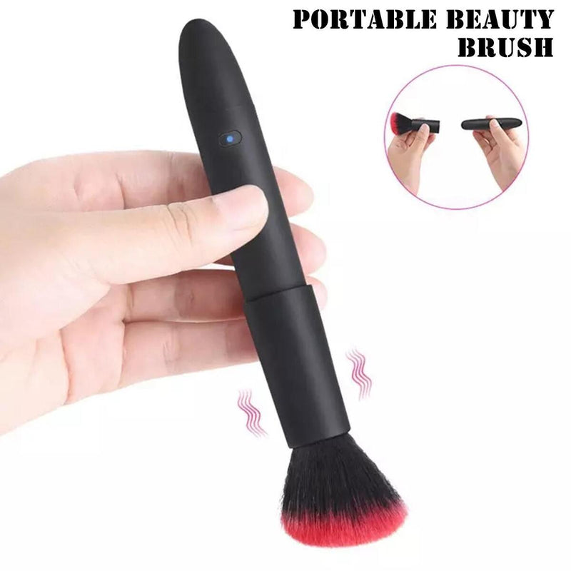 Electric Makeup Brush 10 Speed Waterproof USB Charge Vibrating Gift`
