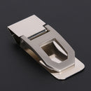 Stainless Steel Arc Hollow out Wallet Clips Name Card Folder