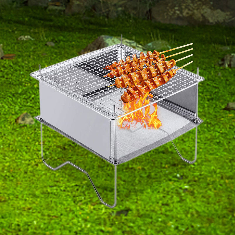 Outdoor Folding Camping Grill Durable Stainless Steel Mini Stove for Tourist