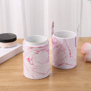 Portable PU Leather Makeup Storage Holder Cosmetic Brush Pen Cup Box (B) Newly