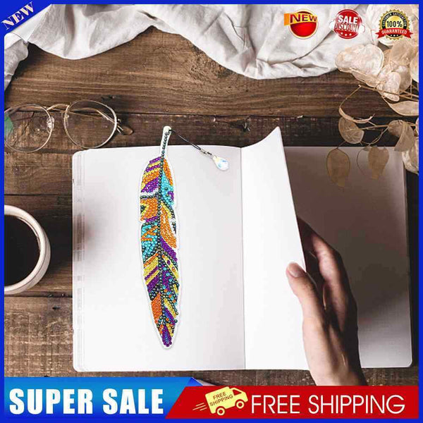 #A 5D DIY Bookmarks Handmade Creative Leaf Mosaic Bookmarks Art Craft for Studen