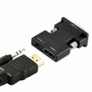 Adapter 1080P HDMI Female to VGA Male Audio Output Converter 3.5mm Audio Cable