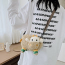 Cute Women Plush Lamb Shoulder Crossbody Bag Casual Ladies Small Handbags