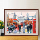 London Street Painting Full Cross Stitch 11CT Cotton Thread Embroidery Packs