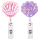 Cards Anti-Lost Clip ID Name Card Lanyards Badge Holder Retractable Shell Shape