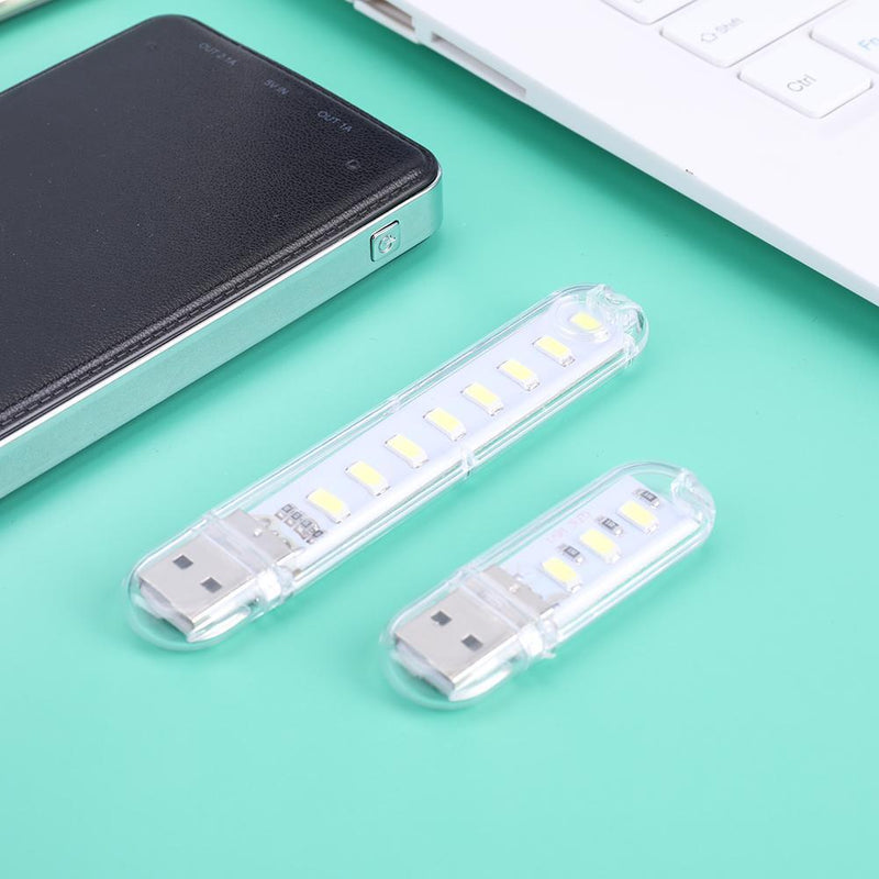 Mini Portable USB Book Light Bright Reading Lamp for Laptop (Yellow 8LED)