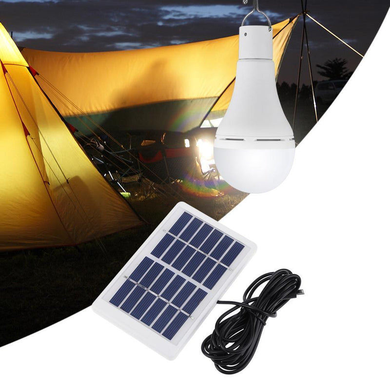 5 Modes 20 COB LED Solar Light USB Rechargeable Bulb Camping Lamp (9W) Newly