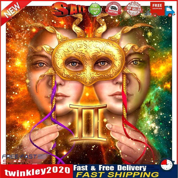 5D DIY Full Drill Diamond Painting Gemini Cross Stitch Embroidery Mosaic  Newly