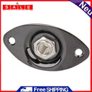 2x Electric Bass Guitar Jack 1/4 Output Input Socket with Oval Plate Black