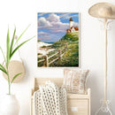 Full Round Drill Diamond Painting Seagull and Tower Pictures Handiwork Art