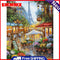 Painting By Numbers DIY Street Tower Canvas Oil Art Picture Home Wall Decor Kit
