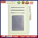 5pcs Women PU Solid Card Holder Money Bag Multi-slot Mini Wallet (Green)