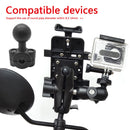 Clamp Mounting Base with 1"" Ball for 8.2-14mm Motorcycle Mirror Phone Holder