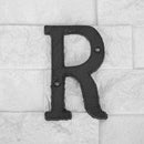 Metal Letters Cast Iron House Sign Doorplate DIY Cafe Wall Decoration (R) Newly
