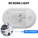 12V/24V 24 LED Indoor Ceiling Light RV Marine Dome Lamp with On/Off Switch