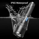 Super Bright Zoom Flashlight Powerful Flashlight Dual Switch Torch Camping Lamp