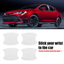 4pcs/set Carbon Fiber Car Door Handle Cup Protector Exterior Door Bowl Stic