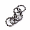 5pcs Mini Circle Round Carabiner Spring Snap Clip Hook B5B6 D6T4