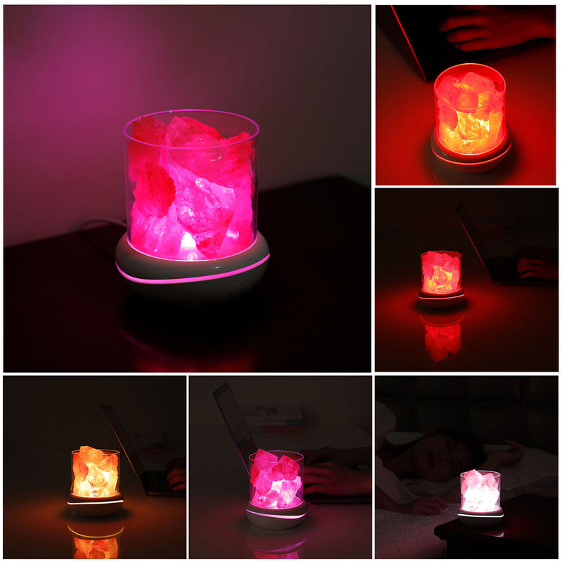 Himalayan Salt Diffuser Lamp USB Aromatherapy Wireless Sprayer (White) Newly