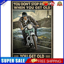 Riding Motorcycle Retro Metal Plate Tin Sign Plaque Poster for Bar Club