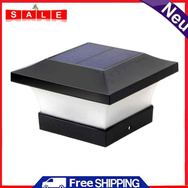 6LED Solar Square Post Lights Waterproof Outdoor Path Lamp Villa Garden Decor