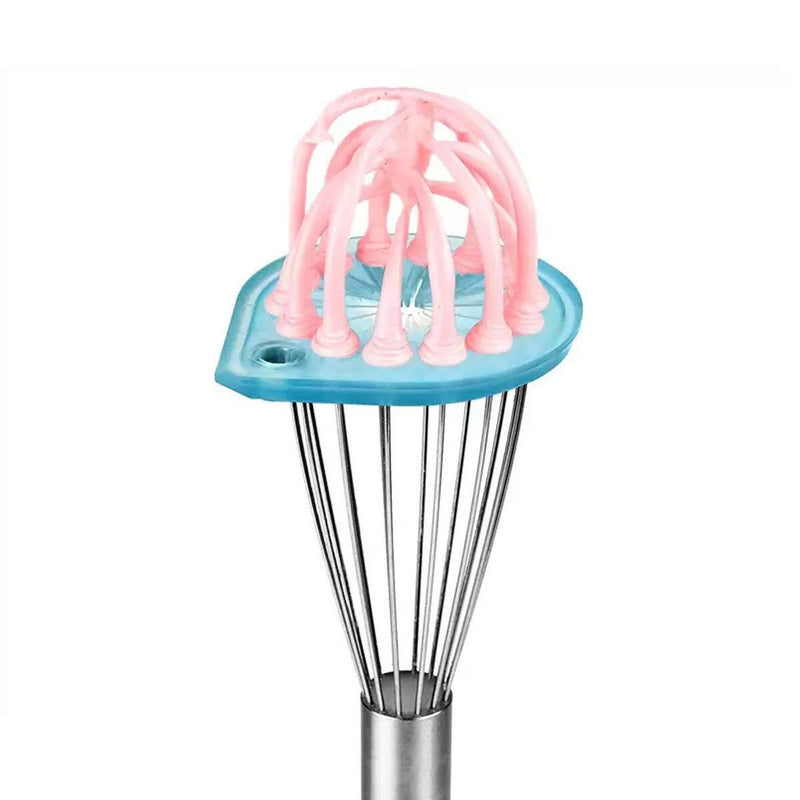 Stainless Steel Kitchen Whisk Blender With Egg Separator Silicone Scraper#