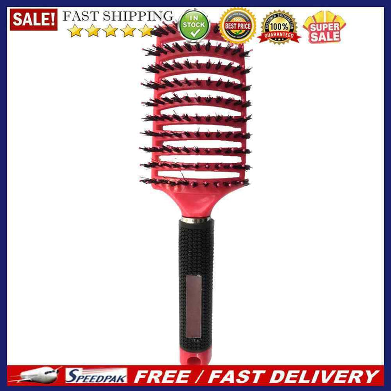 Hair Scalp Massage Comb Hairbrush Bristle Nylon Hairdressing Brush Styling To