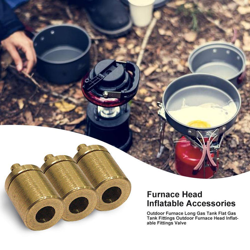Yellow Copper Inflation Valve Burner Valve Gas Refill Adapter Outdoor Campi