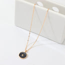 Simple Stars Moon Necklace for Women Girl Round Pendant Neck Chain Jewelry Gift